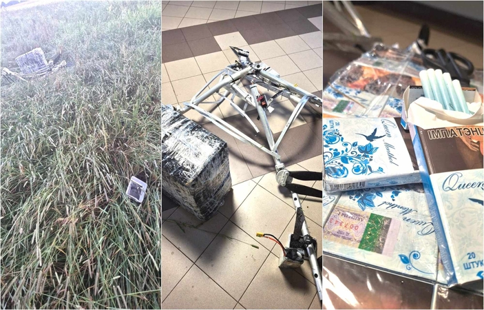 Pasieniečiai Šalčininkų rajone perėmė kontrabandininkų skraidyklę su rūkalais