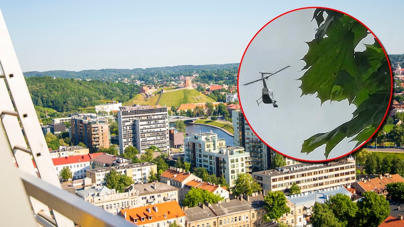 Virš Vilniaus ratus suka sraigtasparnis: paaiškino, kas vyksta