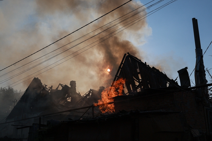 AFP analizė: birželį Rusija į Ukrainą paleido mažiau dronų ir raketų