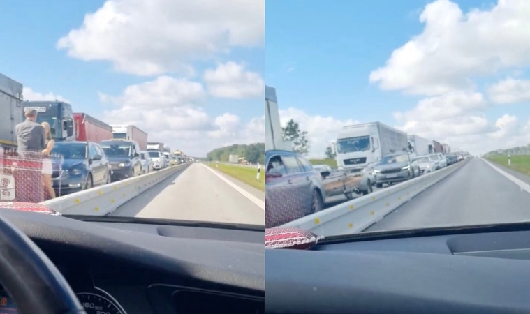 Vilkikas paralyžiavo automagistralę, šeima nespėjo į operaciją: gyvuliai šį kartą buvo žmonės