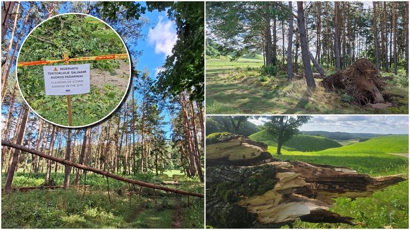 Per Lietuvą praslinkusi audra apgadino Kernavės archeologinę vietovę