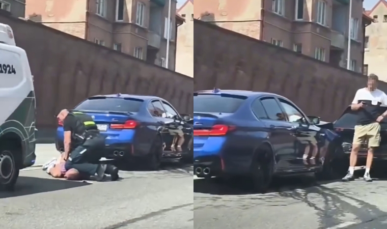 Prisivažinėjo: girtas BMW vairuotojas – veidu į asfaltą