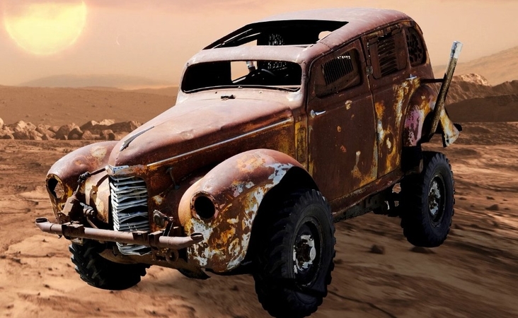 Važiuojantis: už iš „Hillman Minx“ ir „Mitsubishi L300“ sulipdytą leisgyvį „Buzzard“ prašoma 6,5 tūkst. eurų.