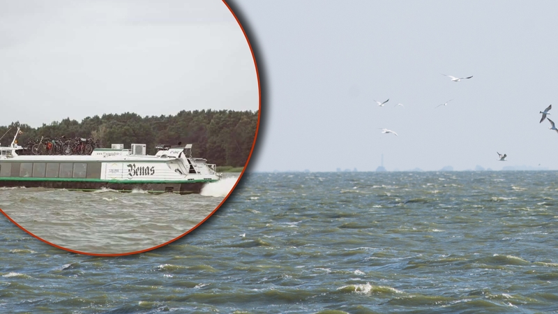 Kuršių mariose ant seklumos užplaukė keleivinis laivas