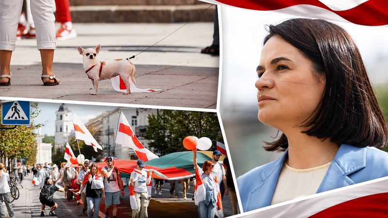 Protestų metinės sostinėje – be Cichanouskajos