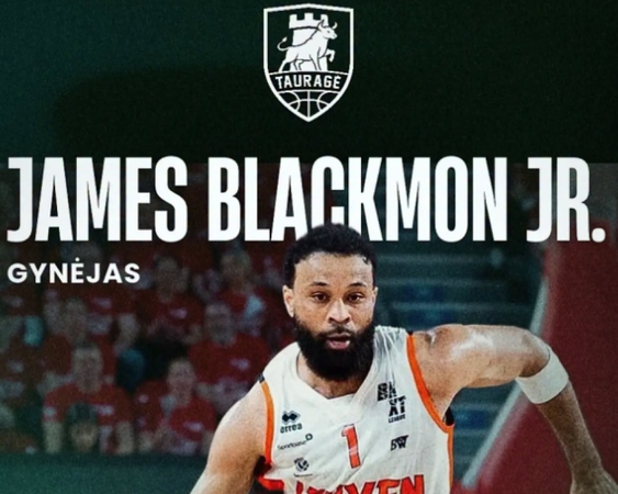 „Tauragės“ gynėjų grandį stiprina Jamesas Blackmonas