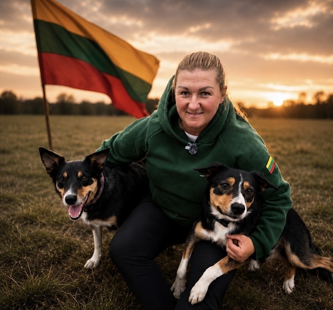Pasiekimas: Audronė su Mej ir Bleiku yra pirmieji lietuviai, dalyvavę pasauliniame avių ganymo čempionate.