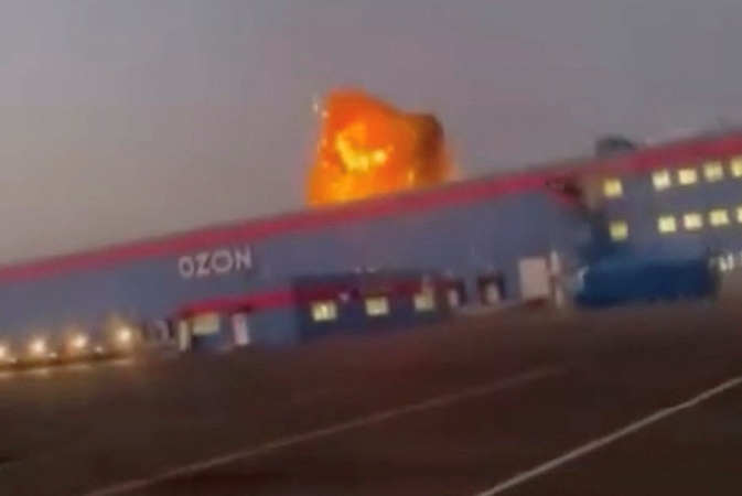 Po dronų atakos Rusijos Dagestane kilo gaisrai