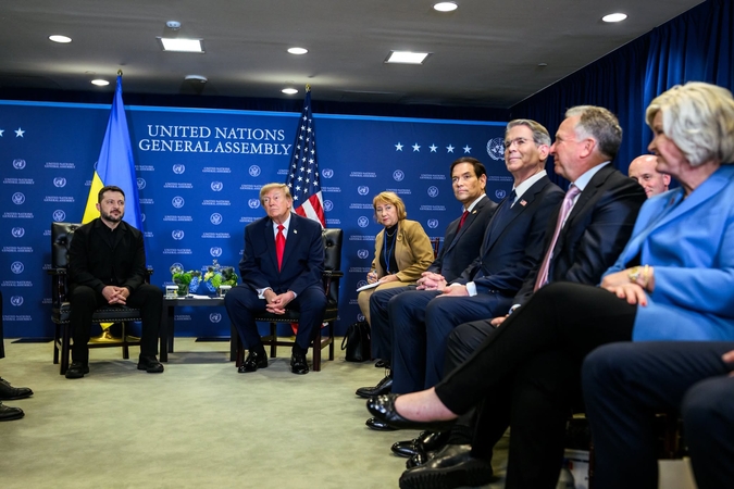 Trumpas susitiko su Zelenskiu