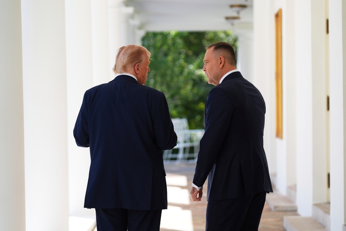Donaldas Trumpas: dėl JAV karinės bazės Lenkijoje padaryta didelė pažanga