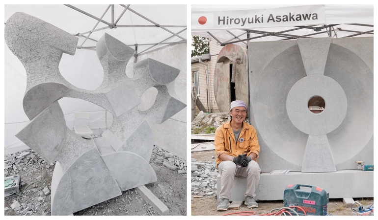 Interpretacija: Kauno istorija A. Phophkhadzę iš Sakartvelo įkvėpė sukurti „Optimizmo monolitą“, o japoną H.Asakawą – interaktyvų granitinį „telefoną“.