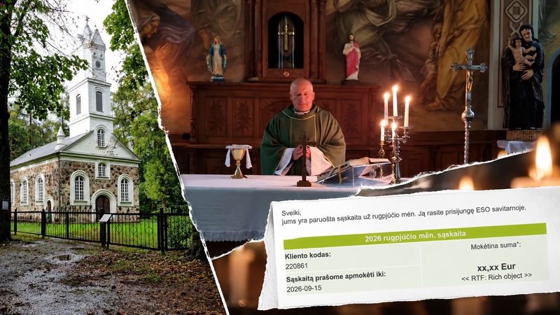 Bažnyčioje – mišios prie žvakių, bet sąskaita už elektrą jau atkeliavo