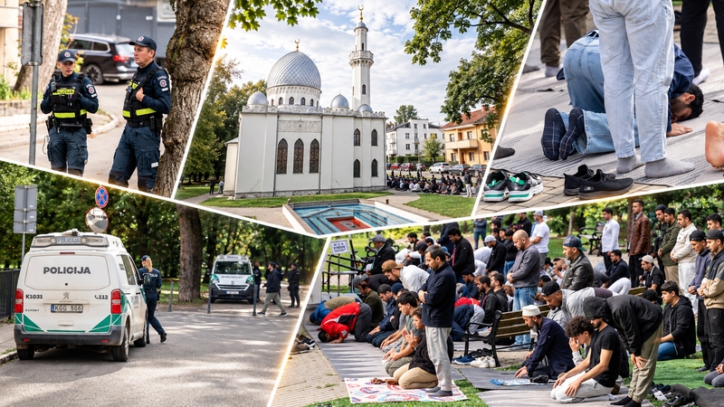 Pamaldas Kauno mečetėje stebėjo ir smalsuoliai, ir pareigūnai: pro šalį pralėkė baikeriai