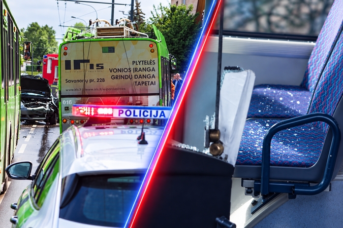 Po avarijos: iš troleibuso – tiesiai į ligoninę