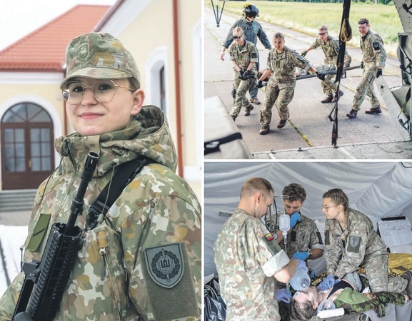 Ryžtas: „Mano tikslas – tapti karo medike. Tai ilgas kelias, bet esu pasiryžusi juo eiti“, – tikina G. Silvanavičiūtė.