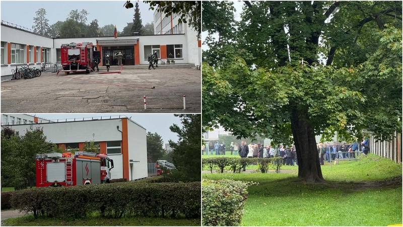 Fiksuoja skaitytojai: prie „Kauno Bernardo Brazdžionio mokyklos“ – ugniagesių sujudimas
