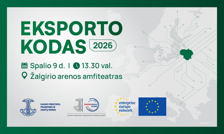 Spalio 9 d. Kaune – konferencija „Eksporto kodas 2026“