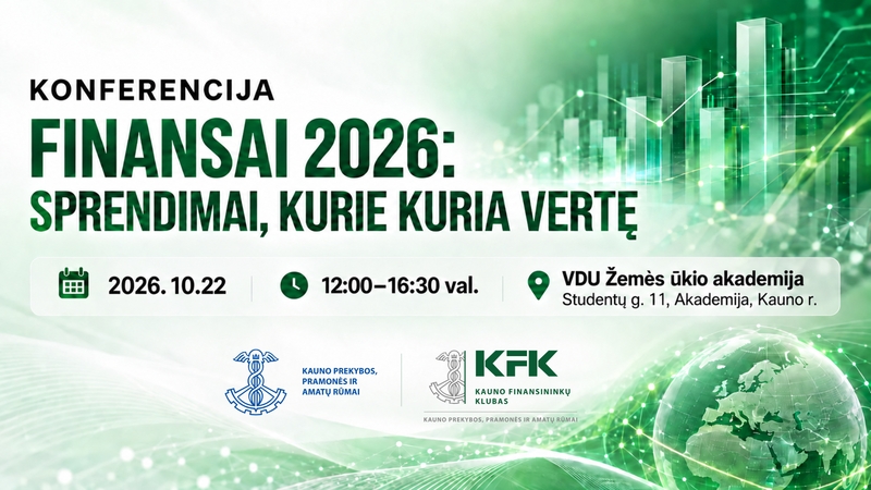 Sprendimai, kurie kuria vertę: septintoji finansų konferencija Kaune