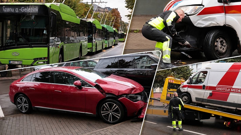 Į greitosios ekipažą įsirėžusio „Mercedes-Benz“ vairuotoja: išgirdau tik tada, kai atsitrenkiau