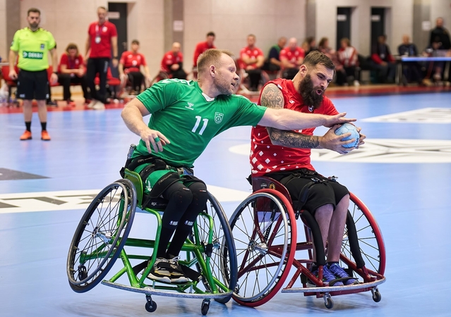 Patirtis: lietuviai (žalios spalvos apranga) pernai Europos čempionato mažajame finale nugalėjo kroatus.