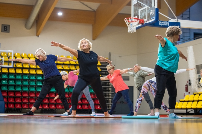 Užsiėmimai: nuo rugsėjo 28-os iki spalio 1 d. kiekvieną rytą Palangos sporto centre vyks mankštos senjorams.