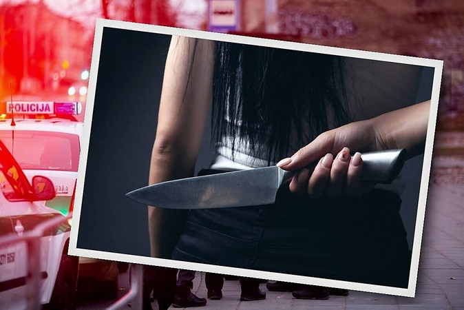 Per buitinį konfliktą peiliu sužalotas vyras: įtariamoji uždaryta į areštinę