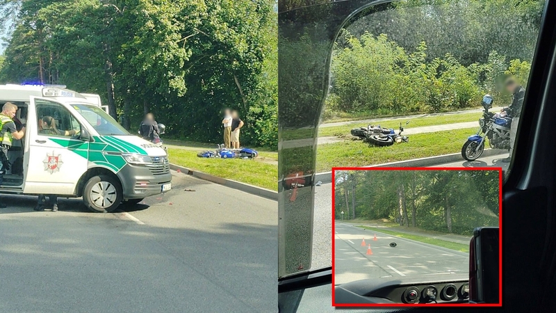 Nemenčinės plente mopedas rėžėsi į du automobilius: jo vairuotojas – ligoninėje