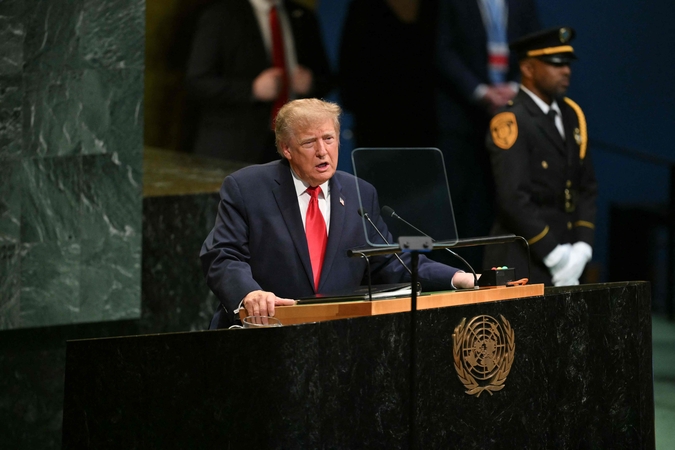 Jungtinėse Tautose Trumpas gyrėsi pasiekimais