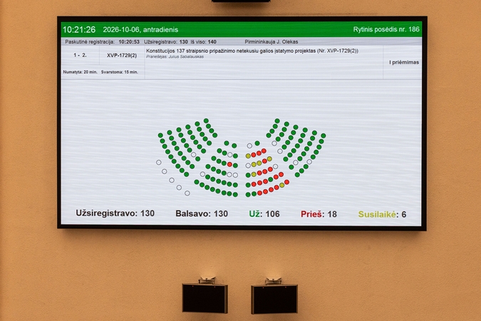 Pirmas barjeras įveiktas – Seimas palaikė branduolinių ginklų draudimo išbraukimą iš Konstitucijos