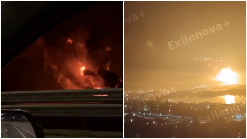 Žiniasklaida: po atakos Rusijos Rostovo srityje liepsnoja naftos terminalas