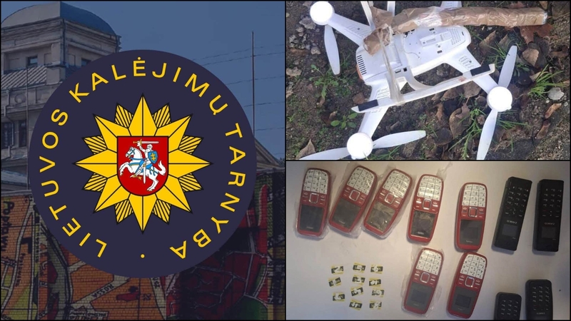 Vilniaus kalėjimo teritorijoje nutupdytas dronas su draudžiamais daiktais