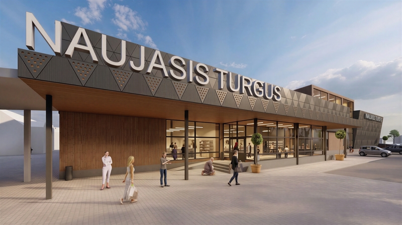 Klaipėdos Naujasis turgus keičia veidą: prasideda paviljono fasado rekonstrukcija