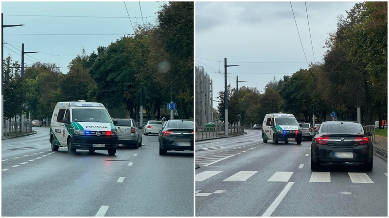Žemuosiuose Šančiuose susidūrė trys automobiliai, nusidriekė spūstys