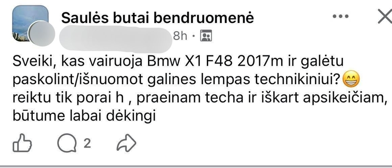 Reta: viešumoje pasirodė neįprastas prašymas – moteris ieško galinių žibintų savo automobiliui vos kelioms valandoms.