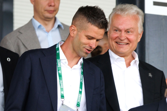 Svečiai: šį sezoną M. Kalniečio vadovaujamo „Kauno Žalgirio“ žaidimą stebėjo prezidentas G. Nausėda ir premjeras M. Sinkevičius.