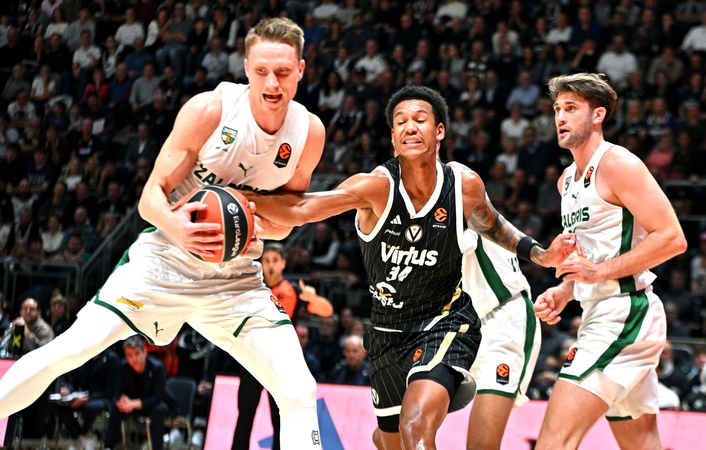 Pranašumas: kauniečiai laimėjo kovą su „Virtus“ krepšininkais dėl kamuolio 45:35.
