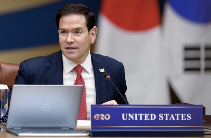 Karams Irane ir Ukrainoje keliant susiskaldymą, Rubio priima G20 ministrus