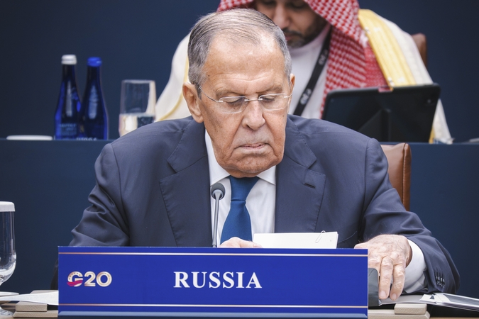 G20 UR ministrų susitikime JAV dėl Sergejaus Lavrovo dalyvavimo atsisakyta bendros nuotraukos 
