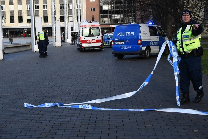 Talino centre policija nušovė peiliais ginkluotą vyrą