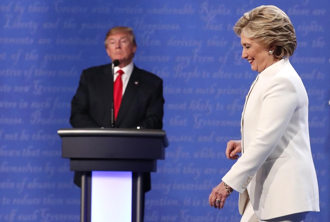 Paskutinieji H. Clinton ir D. Trumpo debatai: svarbiausi akcentai