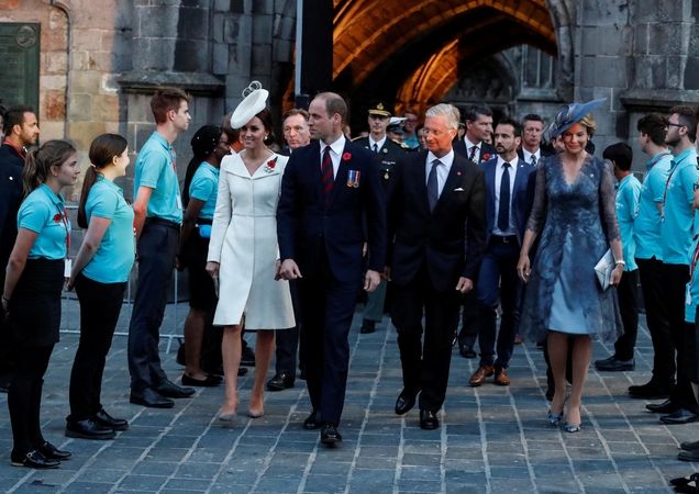 Britanijos ir Belgijos karališkosios šeimos paminėjo Ipro mūšio metines