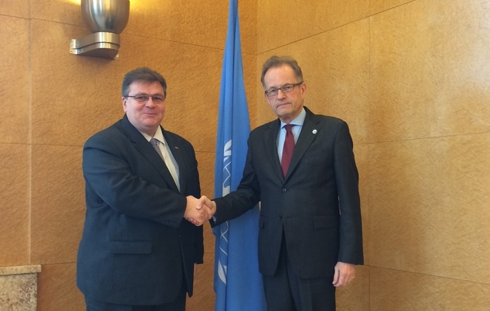Susitikimuose Ženevoje L. Linkevičius ragino nepamiršti Ukrainos