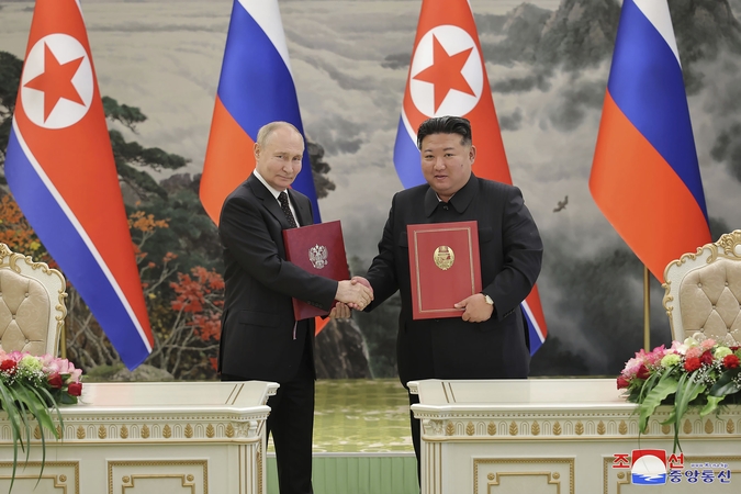 Vladimiras Putinas ir Kim Jong Unas