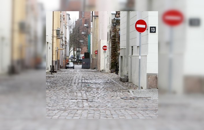 Kebli situacija Klaipėdos senamiestyje: malšins ženklų chaosą