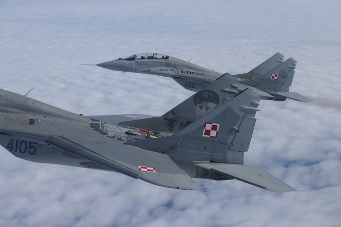 MiG-29 naikintuvai.