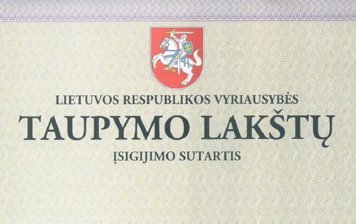 Nuo pirmadienio Vyriausybės taupymo lakštų išplatinta už 23,1 mln. eurų