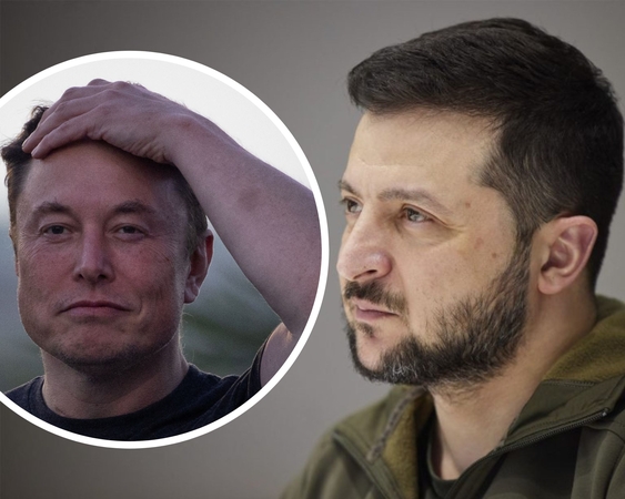 V. Zelenskis sukūrė apklausą: kuris E. Muskas tau patinka labiau – palaikantis Ukrainą ar Rusiją?