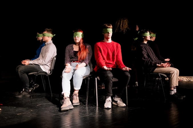 Pojūčių spektaklyje ,,Anykščių šilelio takais" – žmogaus ir gamtos sintezė