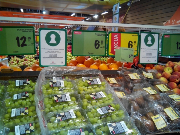 Kokius produktus parduotuvėje išskiria „rakto skylutės“ simbolis?