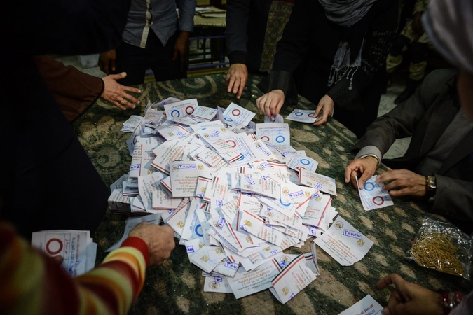Egipte skaičiuojami referendumo rezultatai 